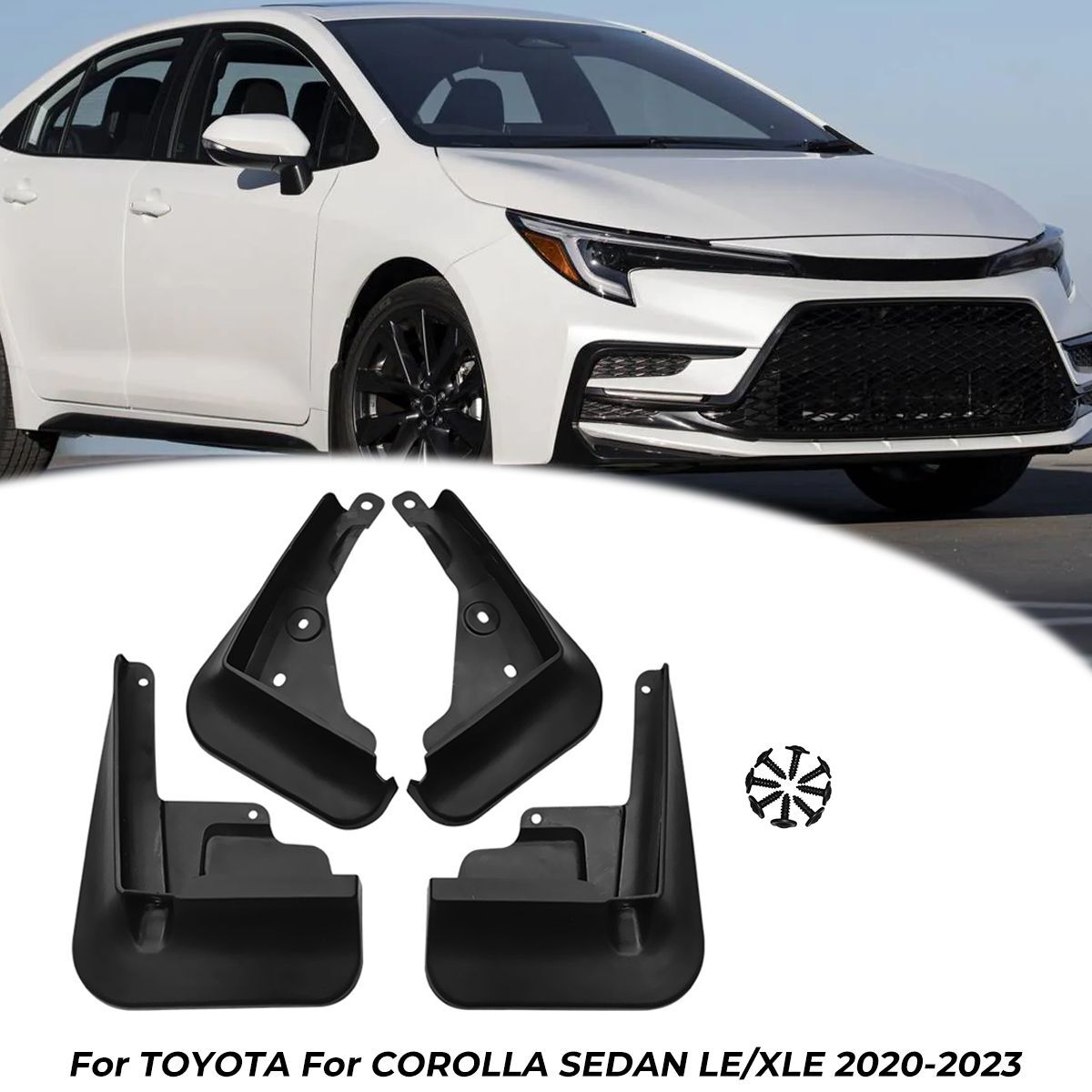Mud Flaps Splash Guards Fender Mudguard For TOYOTA COROLLA SEDAN LE/XLE 20-2024-image
