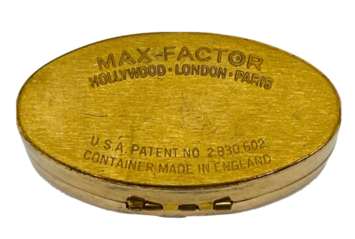 Vintage Max factor Lipstick Case with Mother of Pearl Inlay Oval