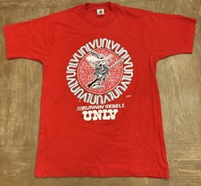 Vintage Single Stitch UNLV Runnin Rebels Red T Shirt Size Large