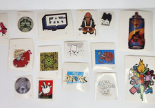 Curated Lot of 12 Skateboard Punk Cartoon Stickers