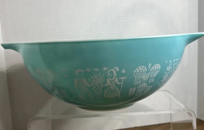 Vintage Pyrex Amish Butterprint 444/442 Cinderella 4Qt Nesting