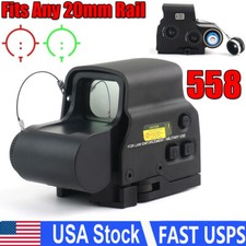 Tactical Holographic 558 Sight Red Green Dot Collimator Scope For Any 20mm Rail
