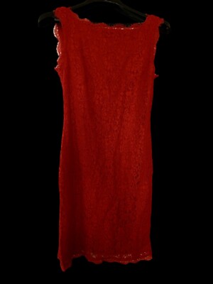 Adrianna Papell Full Zipper Red Lace Dress | eBay