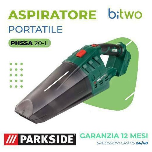Parkside PHSSA 20-LI A2 aspirapolvere portatile senza fili per auto no  batteria | eBay