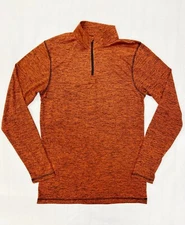 Augusta Sportswear Intensify 1/4 Zip Pullover Men's S M Orange Black 2955