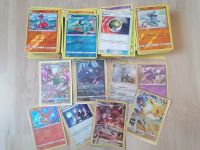 100 Pokemon Karten Sammlung mit 1x Charakter rare, 1x V, 7x Reverse Holo Deutsch