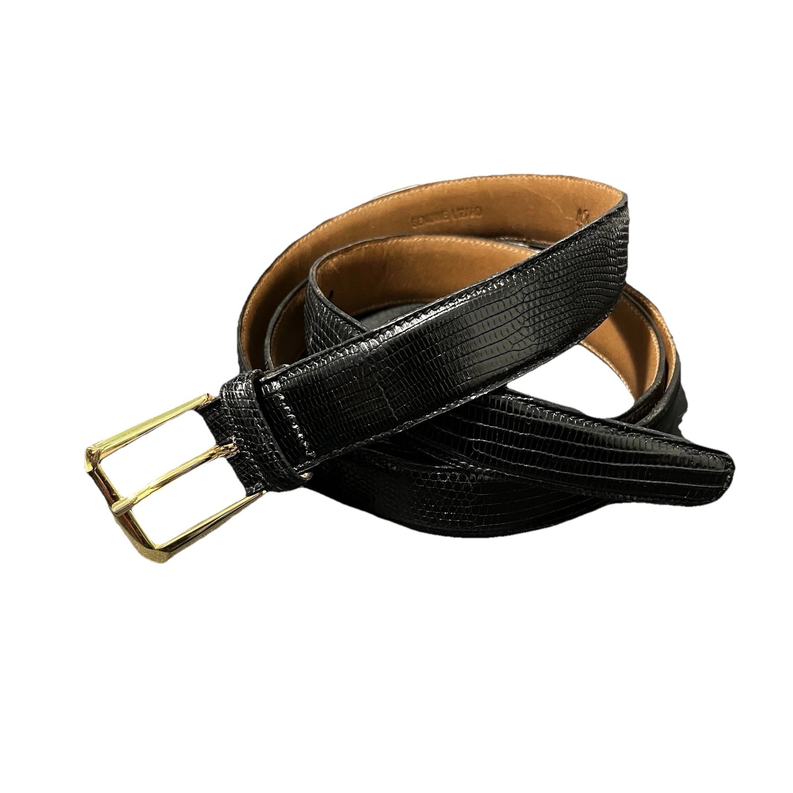 Hand Crafted Trafalgar Java Lizard Leather Belt B… - image 1