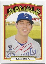 2021 Topps Heritage - Real One Auto Red Ink /72 - Kris Bubic Royals #ROA-KB