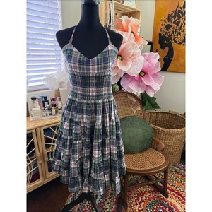 ralph lauren madras halter dress Halter maxi dress