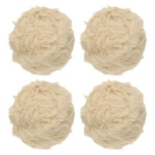 35yds Faux Fur Yarn, 4 Skeins 50g 0.6"OD Fuzzy Yarn Fluffy Yarn, Gray Tea