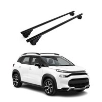 DachträGer GrundträGer FüR Citroen C3 Aircross I 2017-2024 Stahl Schwarz 2Tlg