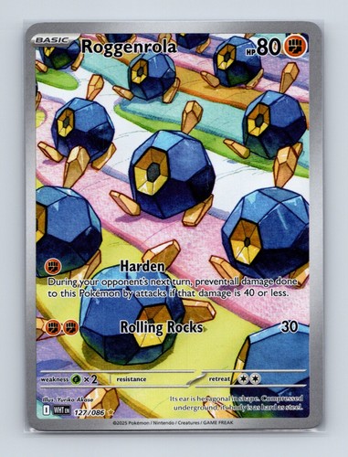 2025 Pokemon Roggenrola SV: White Flare 127/086 Holo Illustration Rare NM