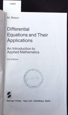 Differential Equations and Their Applications: An Introduction to Applied Ma...