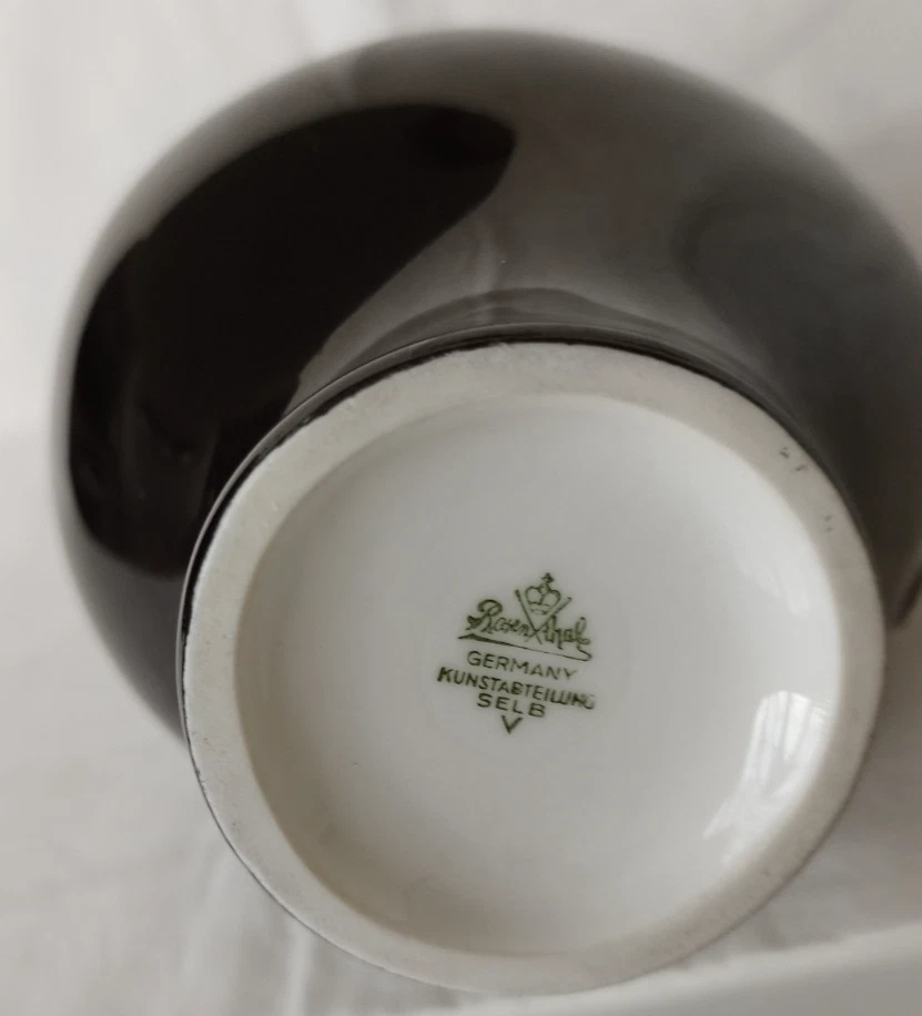 1950-er Jahre ROSENTHAL Vase Schwangere Luise schwarz-weiß Heidenreich 23 cm - Bild 2 von 4