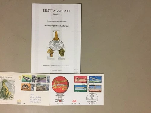 Three Germany fdc with multiple stamps