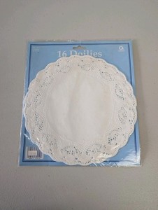 Vintage White Paper Doilies 10" Round Lace Pattern Craft Decor Lot of 16...