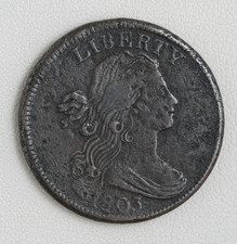 1803 Draped Bust Large Cent 1c Small Date Large Fraction / A192