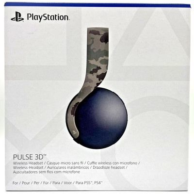 Sony PULSE 3D Wireless Headset Grey Camouflage 3D Audio PS5 PS4 OVP 9406891
