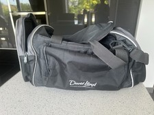 David Lloyd Grey Gym Bag with Adjustable Shoulder Strap And Locker Room Padlock