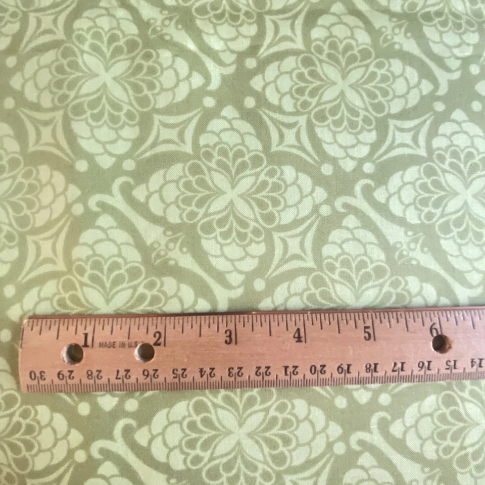 1 YD Verno Geometric Print Fabric Soft Green Moda Quilting Cotton - Image 3 of 4