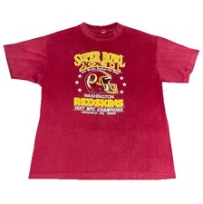 Washington Redskins T Shirt Mens L Vintage 80s 1988 Super Bowl Single Stitch USA