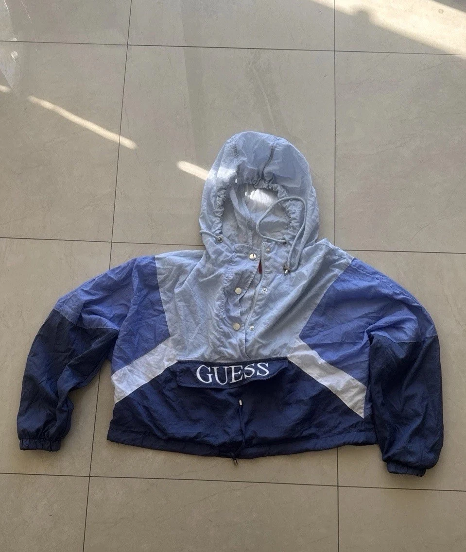 GUESS Blue Windbreaker Coats, Jackets & Vests for Women for sale GUESS Blue Windbreaker Coats, Jackets & Vests for Women for sale