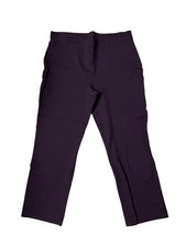Quince Maroon Ponte Pants - Straight Leg - Faux Pockets - XL Petite -