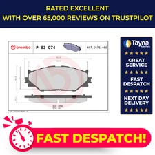 Brake Pads Set fits LEXUS IS300h Mk3 2.5 Front 13 to 20 2AR-FSE Brembo Quality