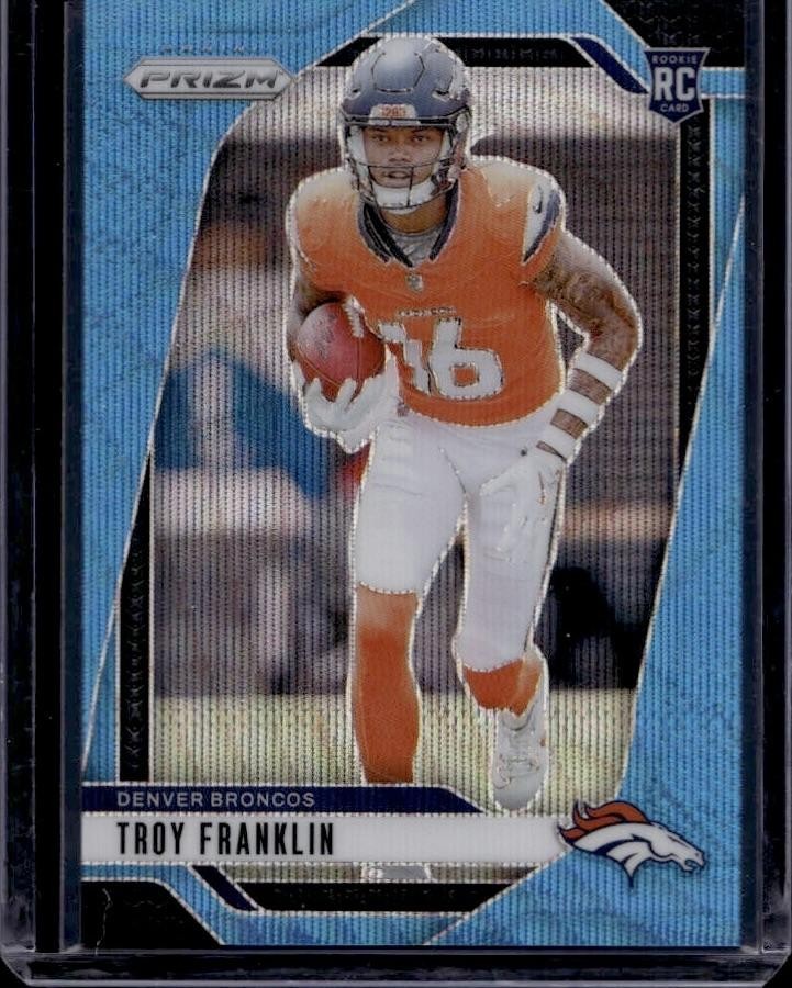 2024 Panini Prizm #393 Troy Franklin Blue Wave #/230