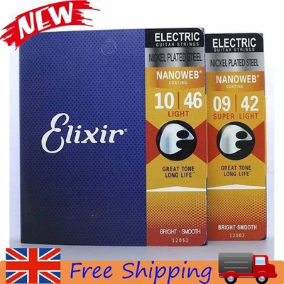 Elixir Electric Guitar Strings 12052 12002 NANOWEB Nickel-plated Steel 6 Strings
