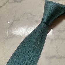 Hermes Green H Pattern Tie with Lock Near Box Included