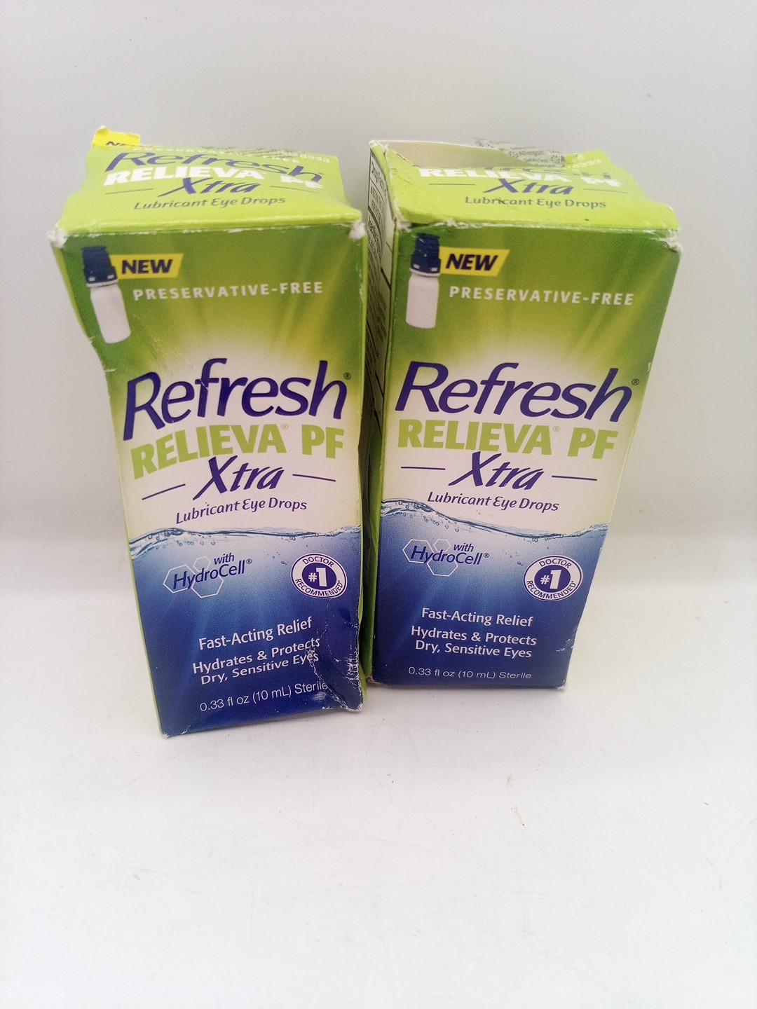2 Pack REFRESH RELIEVA PF XTRA Lubricates & Protects 0.33oz 4/26 *DISTRESSED BOX