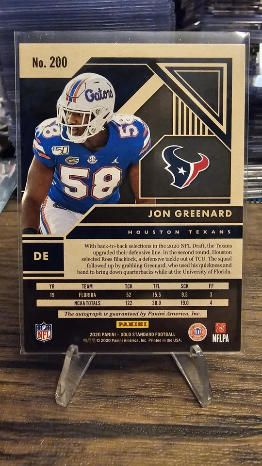 2020 Panini Gold Standard Jon Greenard /199 Auto Rookie RC Florida Texans 🔥🔥🔥 - Image 2 of 2