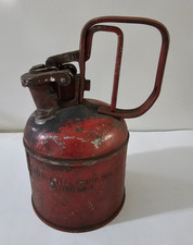 Vintage Justrite Mfg Red Safety Can 1 Quart Underwriters Laboratories