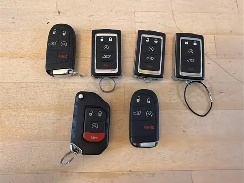LOT OF 6 JEEP WAGONEER MOPAR USED SMART KEYS OEM REMOTE FOBS video thumbnail