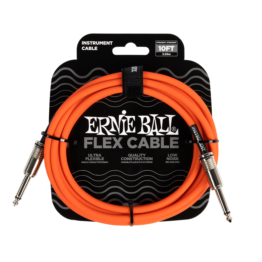 Guitar Instrument Cable Ernie Ball 10ft Orange 100% Genuine
