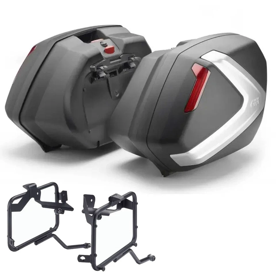 Paire Set Valises Latéral GIVI Monokey Side V37N 37LTR Pour Chassis Plx