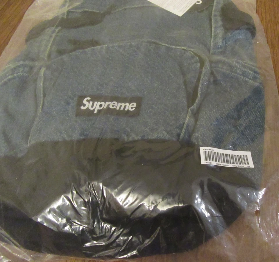 Supreme Denim Backpack Washed Indigo FW25 Supreme New York 2025 Free U.S. S&H - Image 3 of 4
