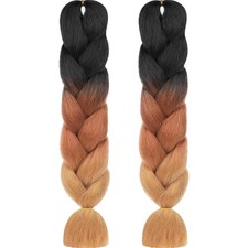 Kunsthaar Zopf Extensions Braids Kunsthaar 24 Zoll Naturfarben Flecht-Haar