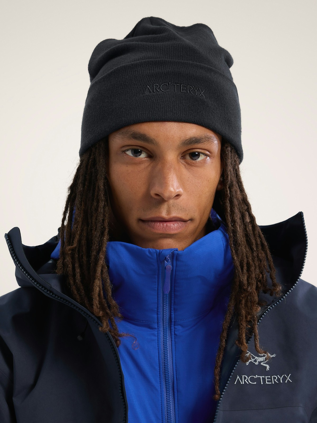 ARC'TERYX Arcterix Word Toque Beanie Nero Nuovo con etichette