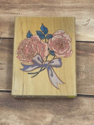 1993 RUBBER STAMPEDE A337G BEATRICE BUTTERFLY POSY STAMP BY CYNTHIA HART ROSE