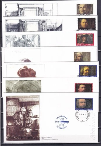[G191844] Art Rembrandt Netherlands Nice Lot First Day Covers UNG
