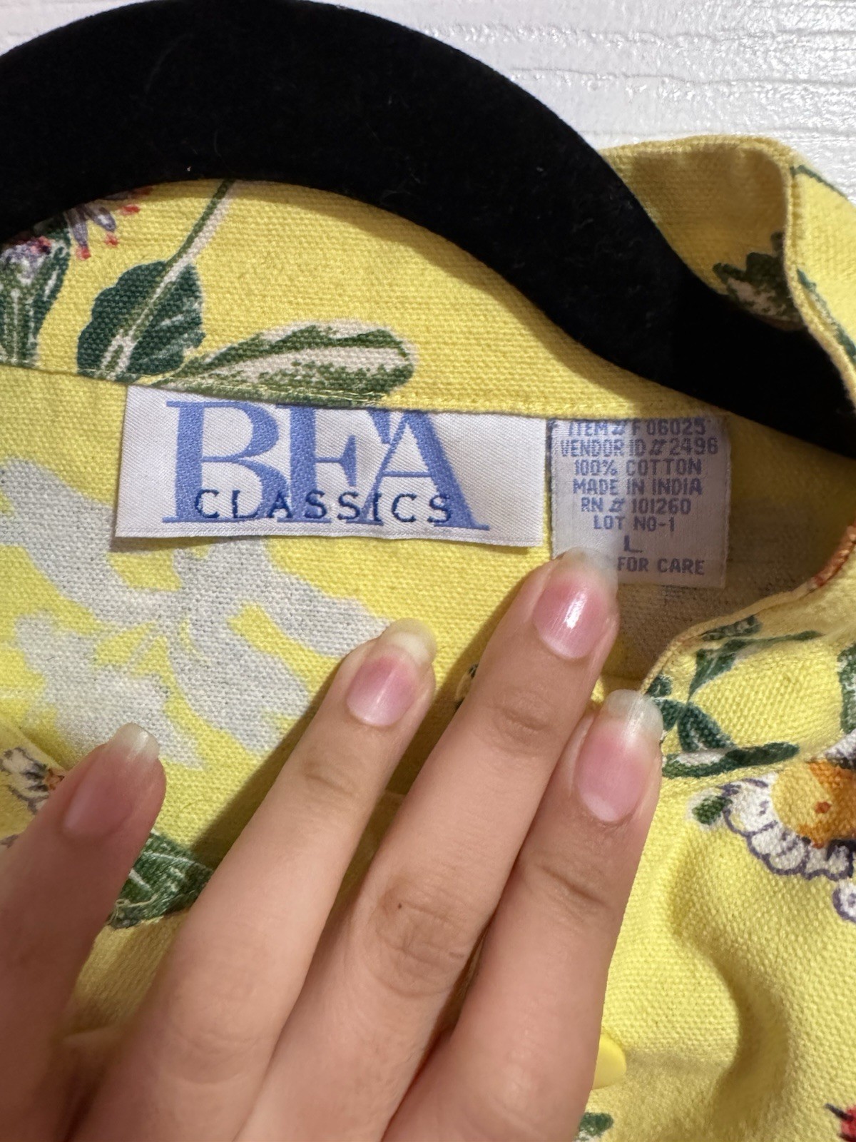 BFA Classics Yellow Floral Button Jacket Size Lar… - image 4