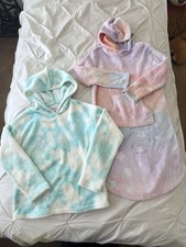 Girls Plush Hoodies Bundle BCBG Girls 32 Heat Pastel Tie Dye, large 10-12