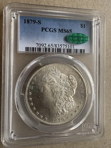 1879-S Morgan Silver Dollar PCGS MS65 CAC VERY NICE Free Ship