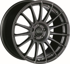 4x Alufelgen OZ SUPERTURISMO LM MATT GRAPHITE + SILVER LETTERING 9,5x19 ET30 LK5
