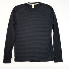 Smartwool Thermal Shirt Mens 100% Merino Wool Base Layer Long Sleeve Black Large