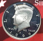 1999-S Gem Proof  Silver Kennedy Half Dollar