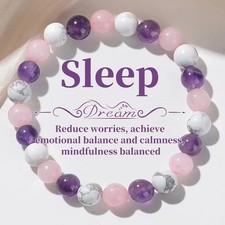Turquoise, Amethyst, Rose Quartz Calming Natural Stone Aura Balancing, Sleep