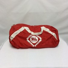 Vintage 1988 Northglenn Little League Red Duffle Roll Bag Vinyl 16"